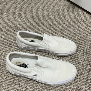 White Slip-on Vans